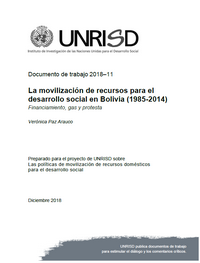 La movilización de recursos para el desarrollo social en Bolivia (1985-2014): Financiamiento, gas y protesta
